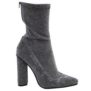 DN Women's Stylish Silver Booties park-7-sliver